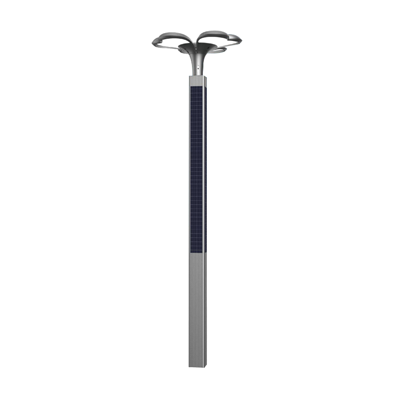 DDK-SG090 Fire sider integreret solcelle aluminium stang