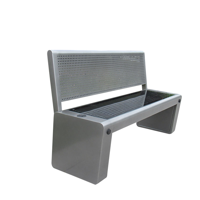 DDK-2010A Solar Smart Bench Opladning WIFI Bluetooth højttaler udendørs bænk med ryg